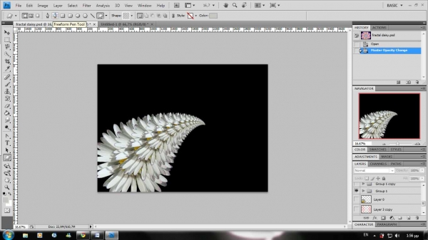 Creation of fractal daisy: Step 4